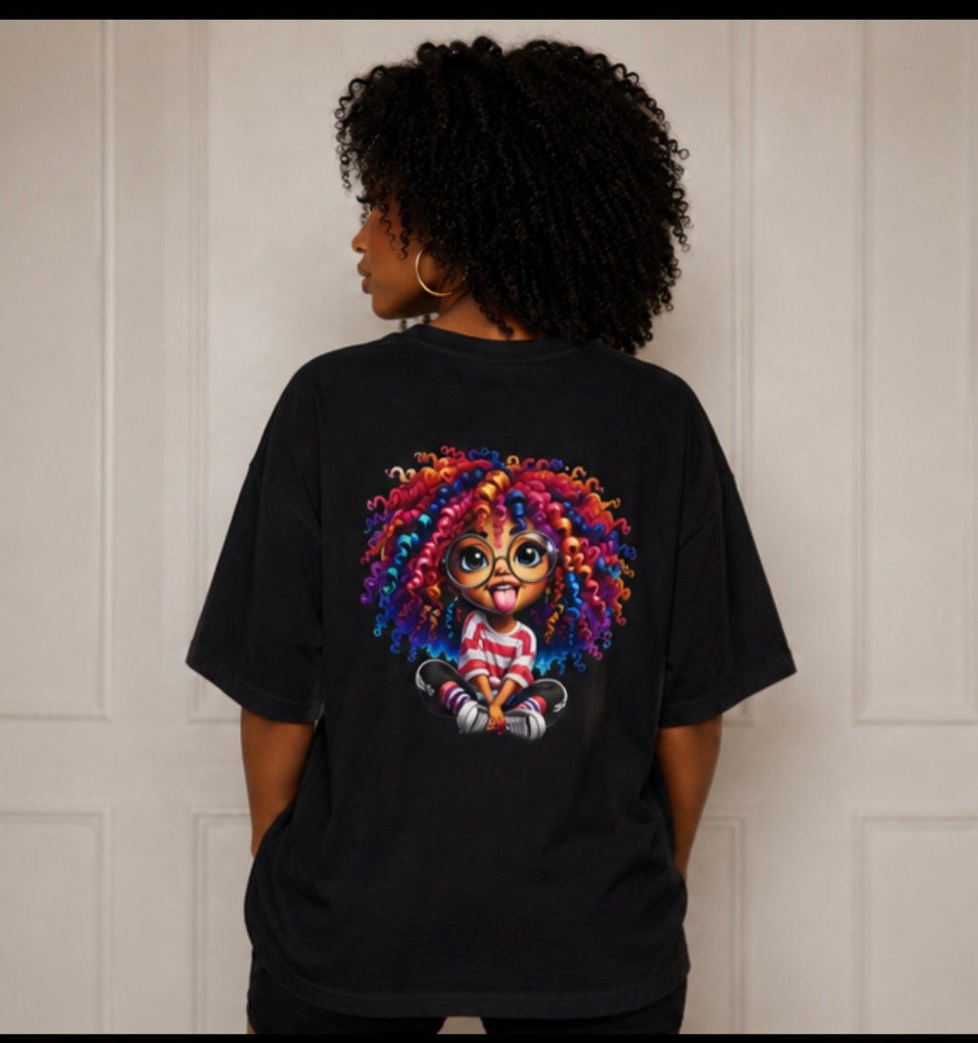Pretty in Curls Oversized T-Shirt