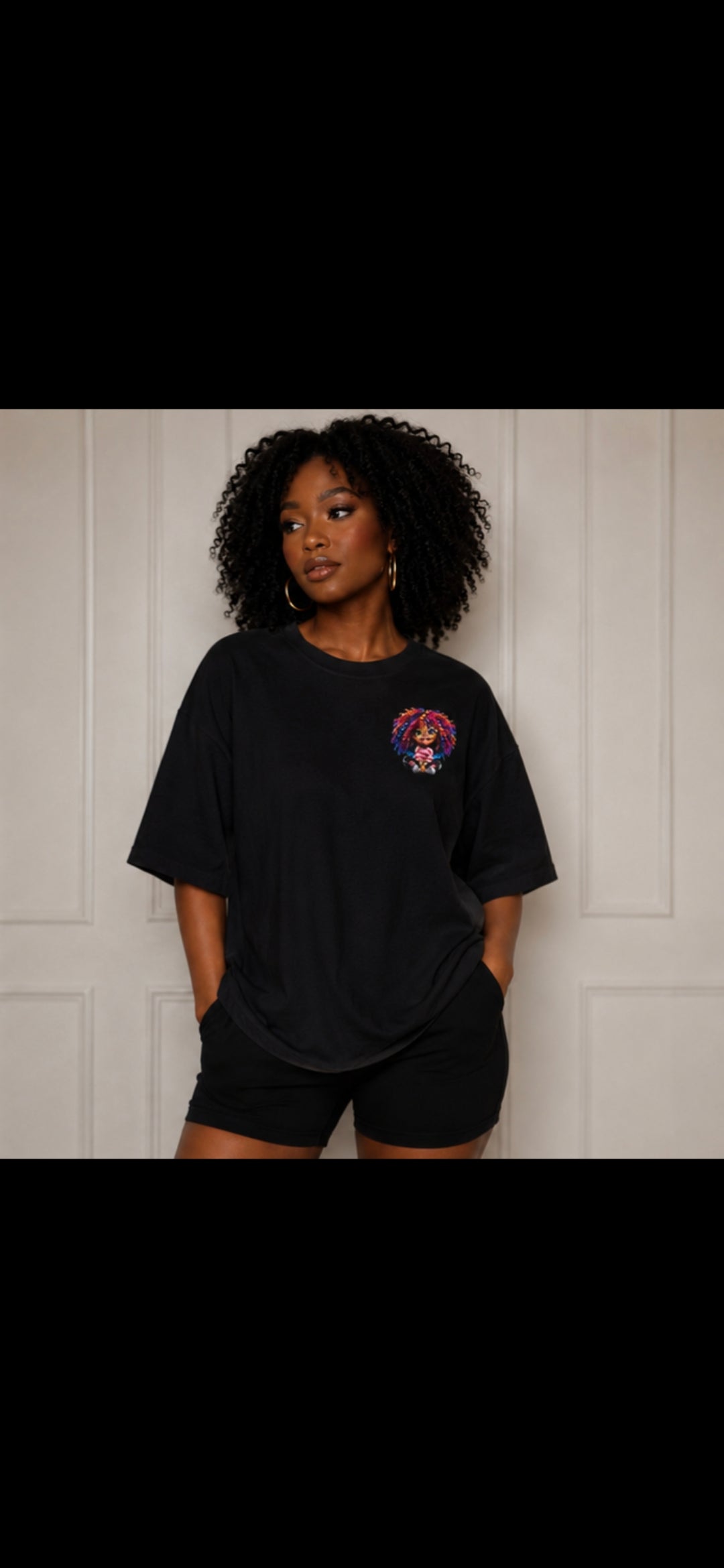 Pretty in Curls Oversized T-Shirt