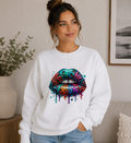 Colourful Graffiti Lips – Custom Printed Sweatshirt