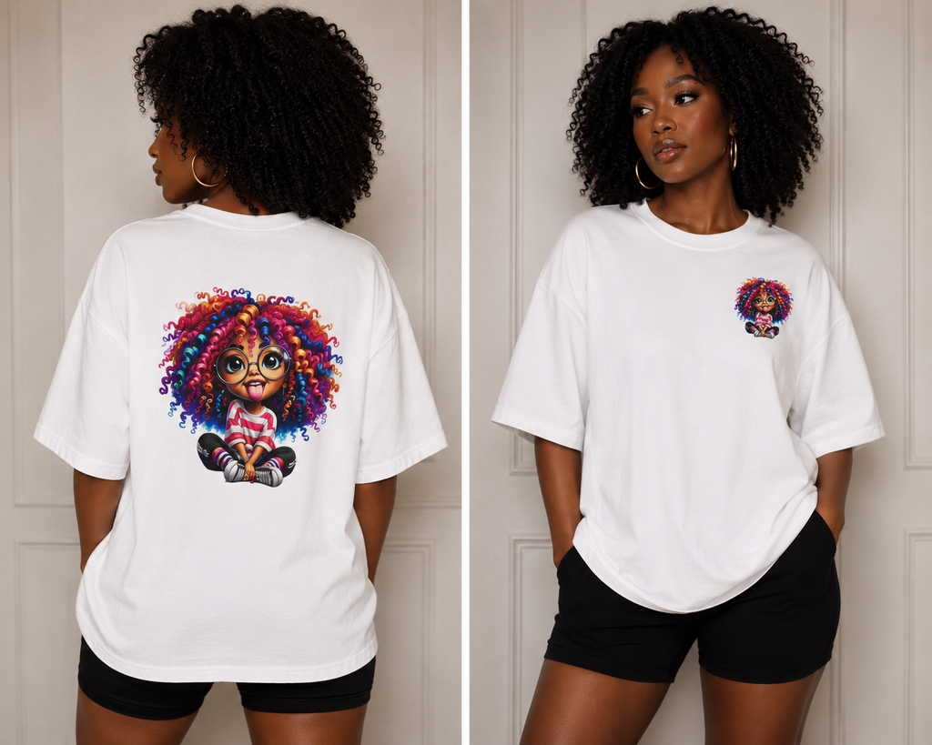 Pretty in Curls Oversized T-Shirt